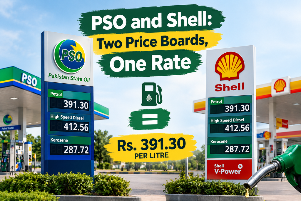 Diesel Price in Pakistan Today 3 PSO and Shell Two Price Boards One Rate